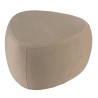 LEOPOLD - Kiezelvormige poef nr. 3 van donkerbeige fluweellook stof LEOPOLD